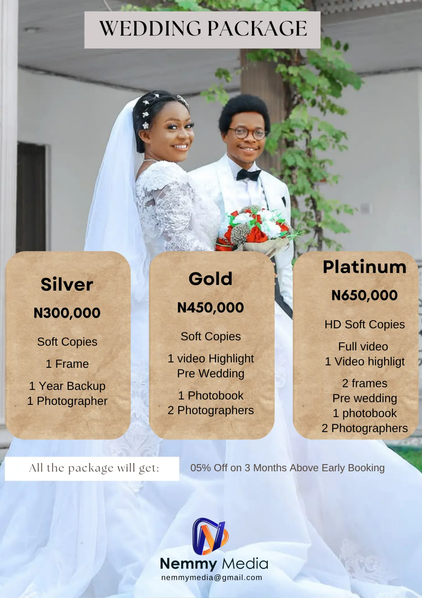 Nemmy Weddings packages